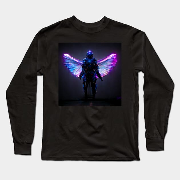 Future Angel Long Sleeve T-Shirt by DarkAgeArt